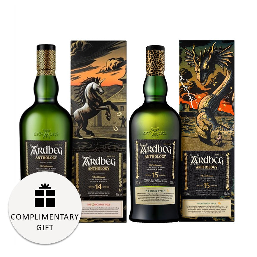 Ardbeg Anthology Bundle Set - The Beithir’s Tale 15 Years Old + The Unicorn's Tale 14 Years Old