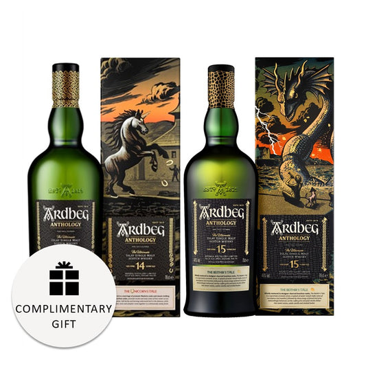 Ardbeg Anthology Bundle Set - The Beithir’s Tale 15 Years Old + The Unicorn's Tale 14 Years Old