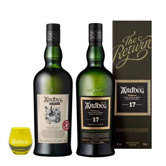 Ardbeg Eureka! & Ardbeg 17 Years Old - Complimentary Shortie Glass